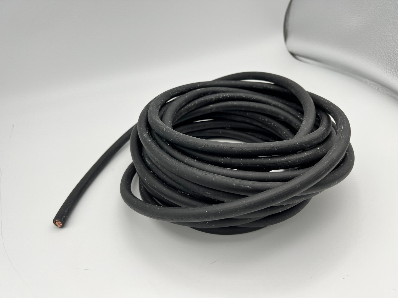 Black / Red 2 AWG Flexible Battery / Welding Cable Made in USA