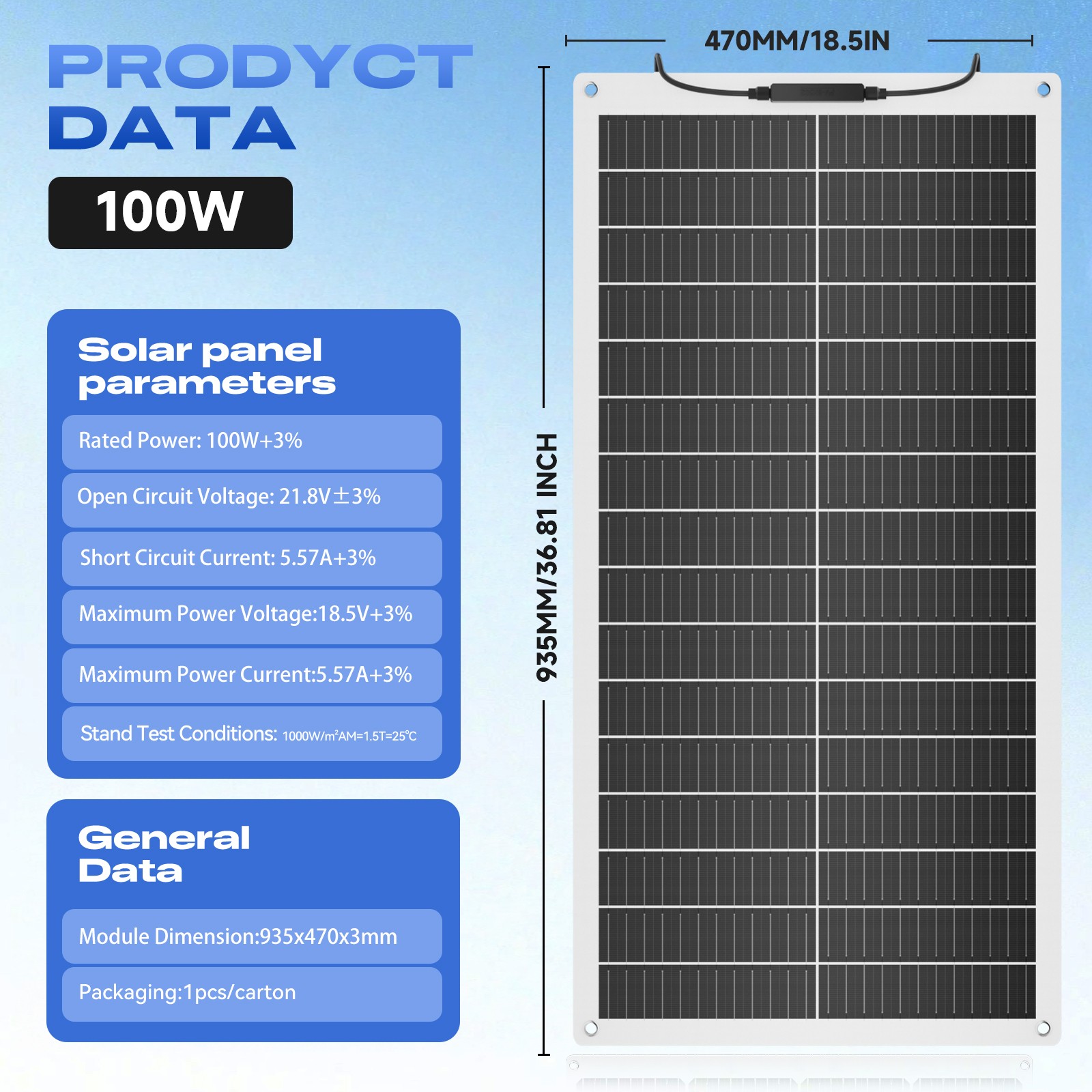 100W 200W 300W 12V Solar Panel Solar System Home Boat Charging Camp Power Carava