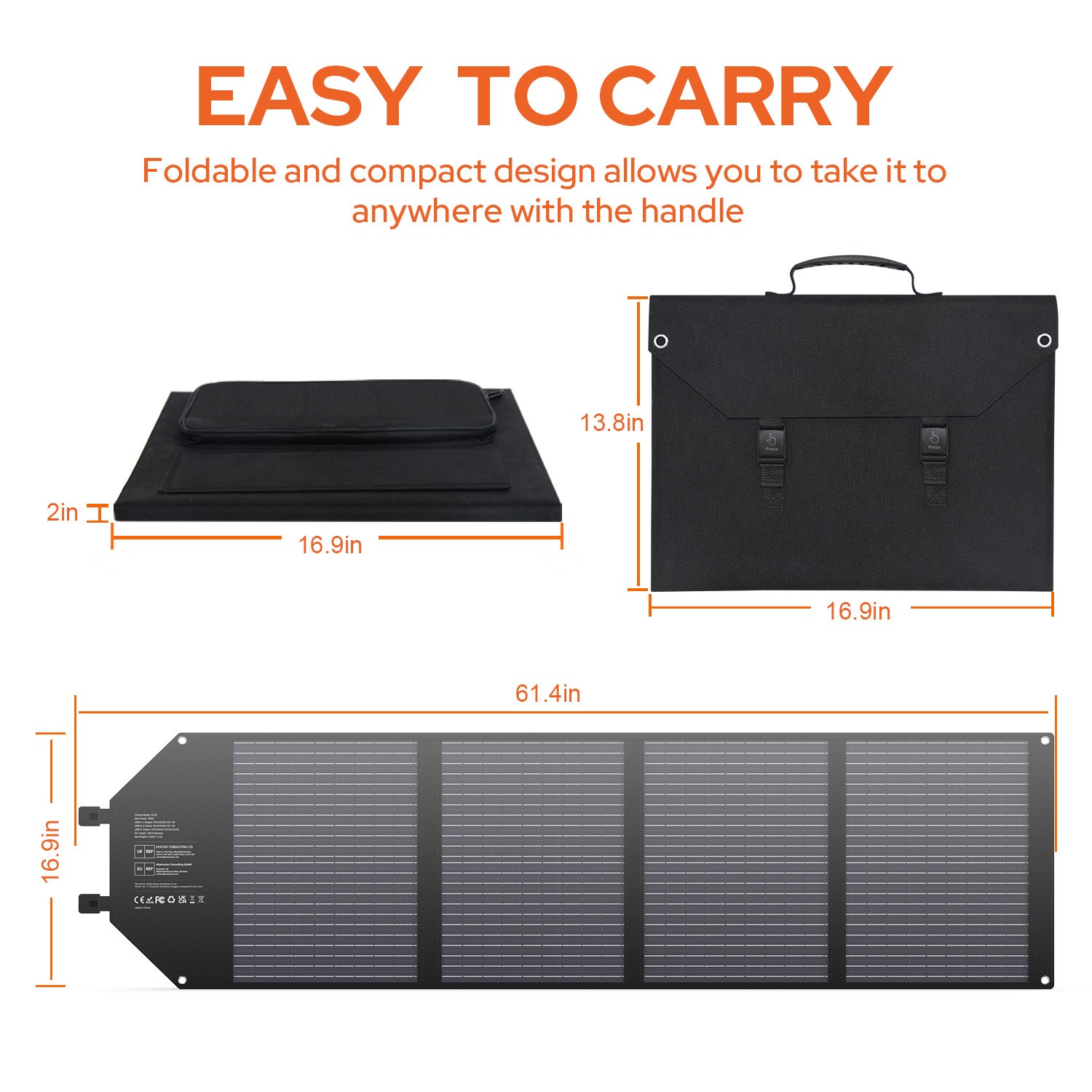 Portable Power Station 650W LiFePO4 Battery Solar Generator +100W Solar Panel