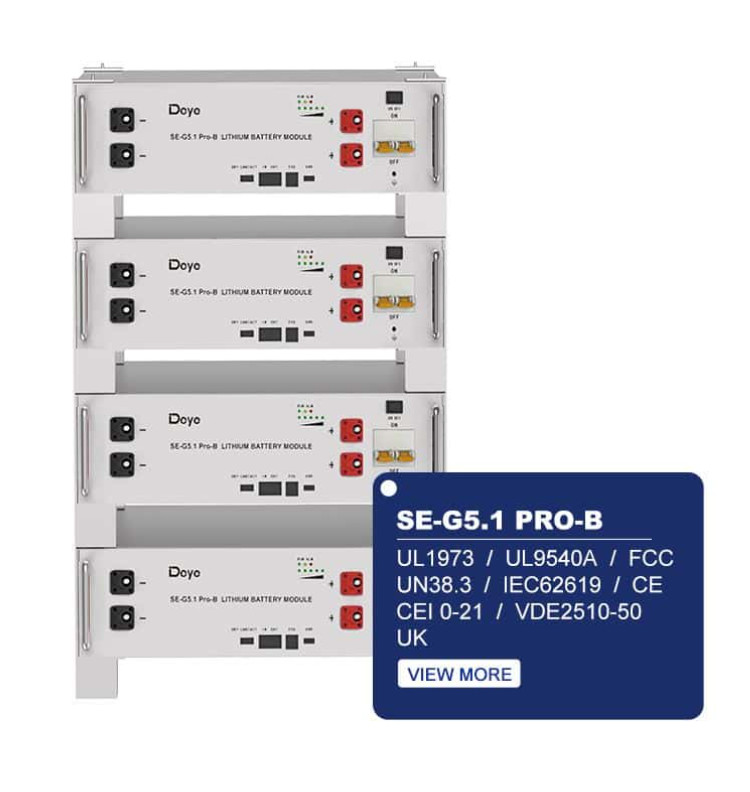 Deye ESS SE-G5.1PRO-B 48V 5.12kWh LFP Battery w/BMS ESS Module LTL Freight Only