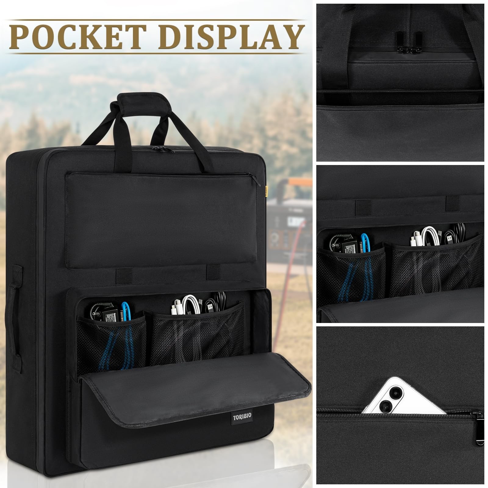 Portable Solar Panel Storage Bag – Water-Resistant Carrying Case for 100W/200W P