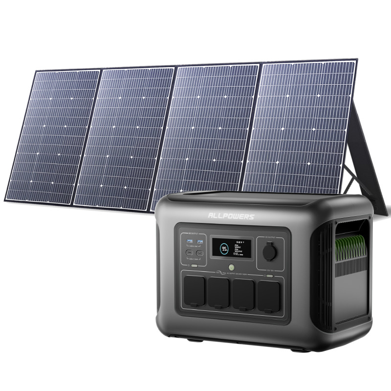 ALLPOWERS 1600W 1056Wh Power Station Solar Generator + 400W Solar Panel Camping
