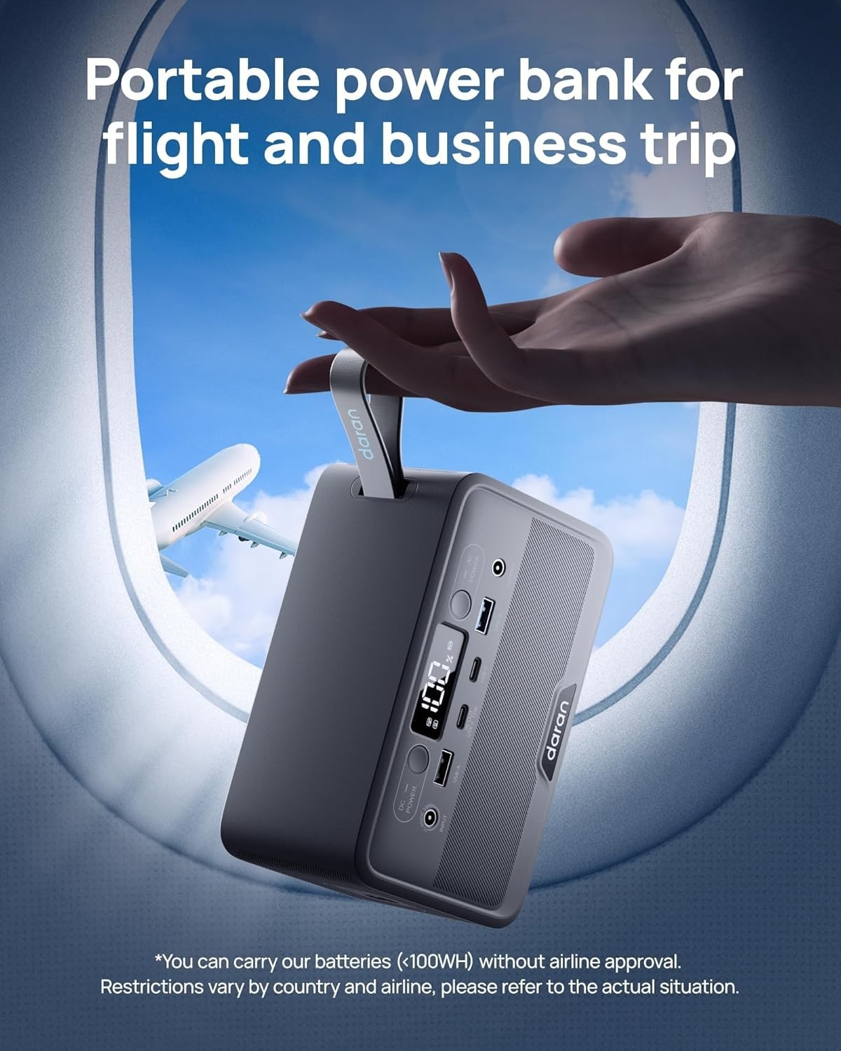 Ultra-Quiet 100W Power Station – LiFePO4 Battery, Fast Charge for Home & Camping