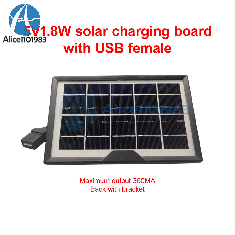 5V 1.8W 360mA Solar Power Charger Charging Panel Boards Battery Charger Kit