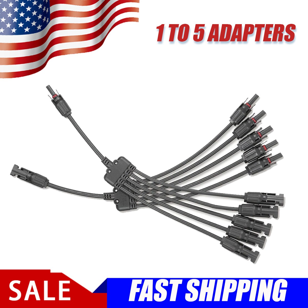 1 to 5 Solar Panel Y Branch Cable Connectors 1000V Solar Panel Parallel Adapter