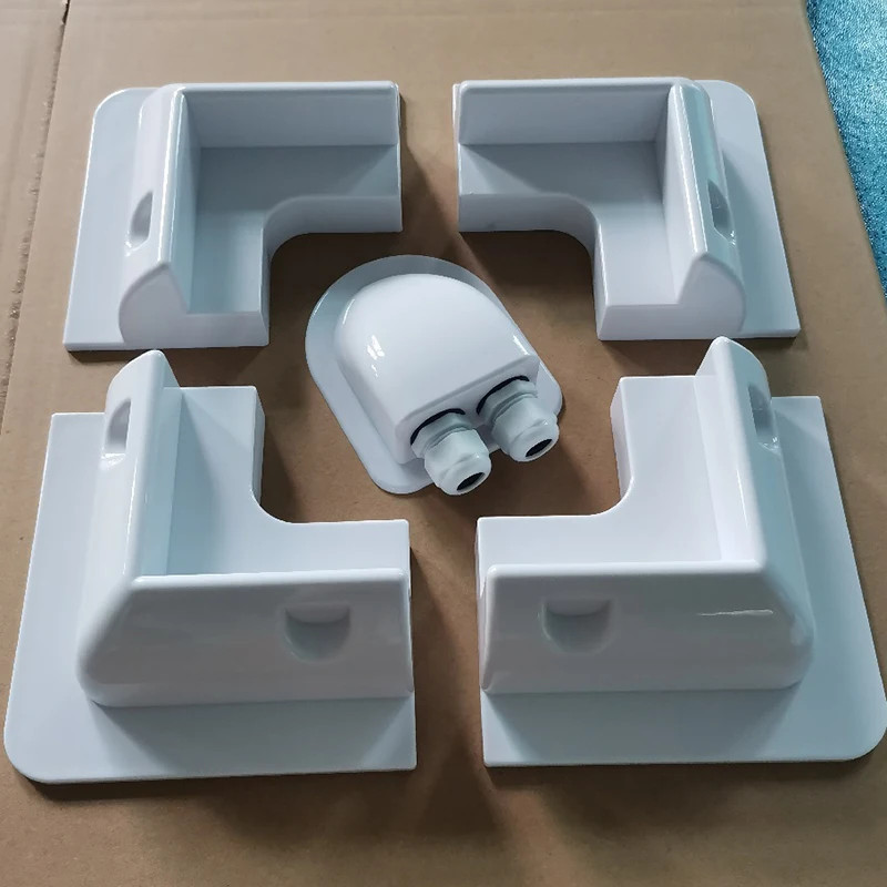 Solar Panel ABS Plastic Mounting Bracket with 5 Non Drilling Corner Kits, RV Mar