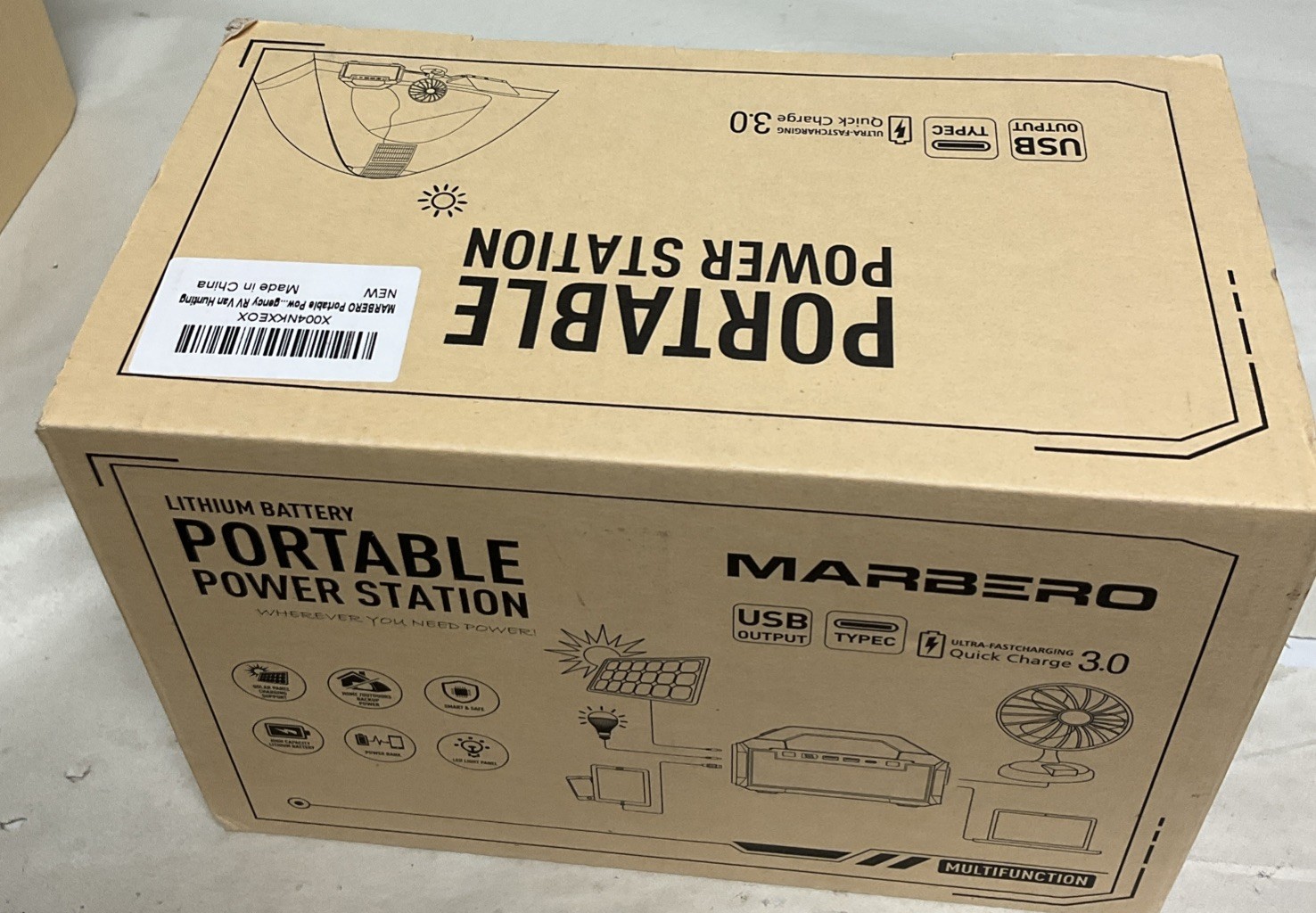 MARBERO Camping Solar Generator 120W Peak Portable Power Station 88Wh Generator