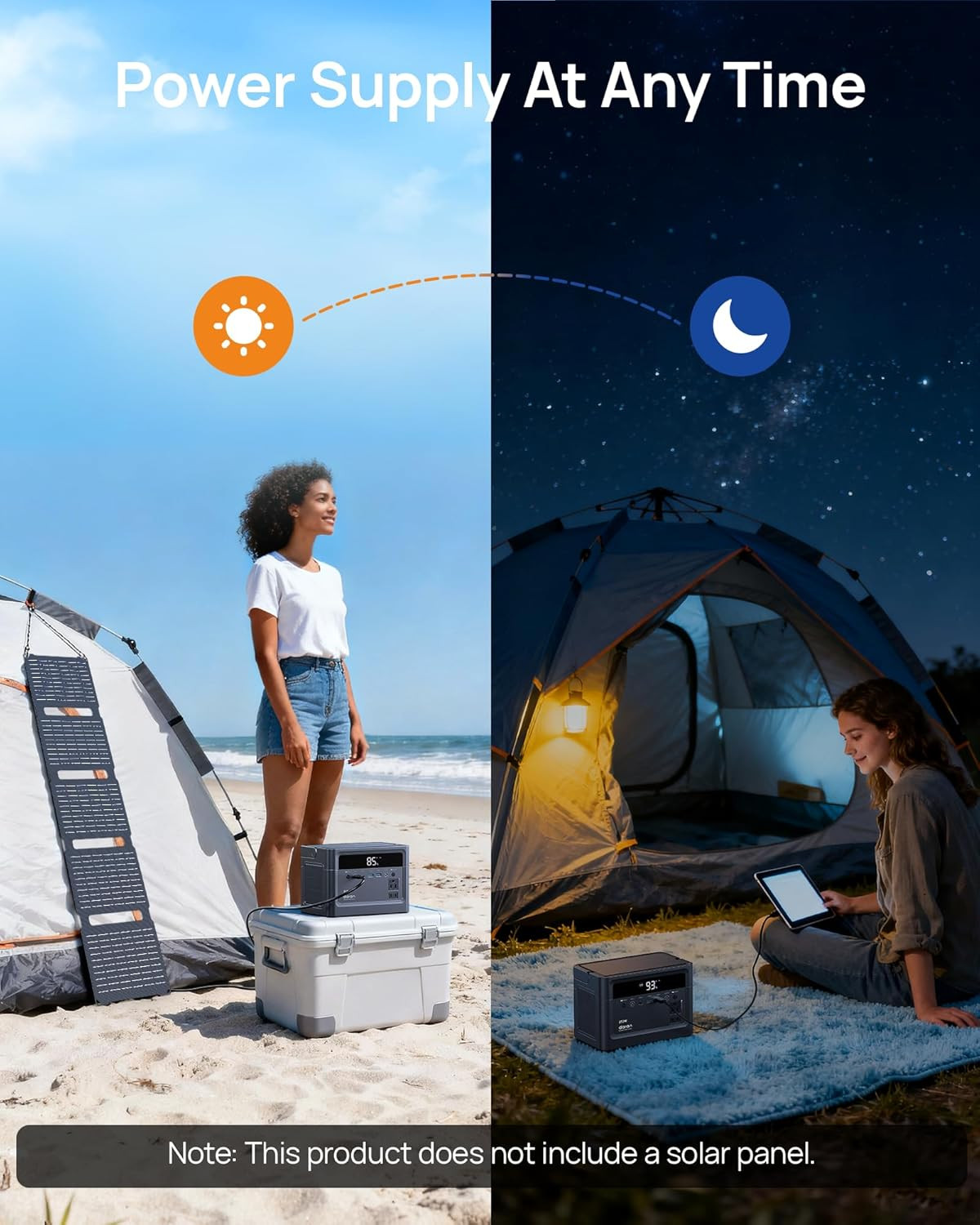 288Wh Solar Generator – Portable Power Station for Camping & Emergencies