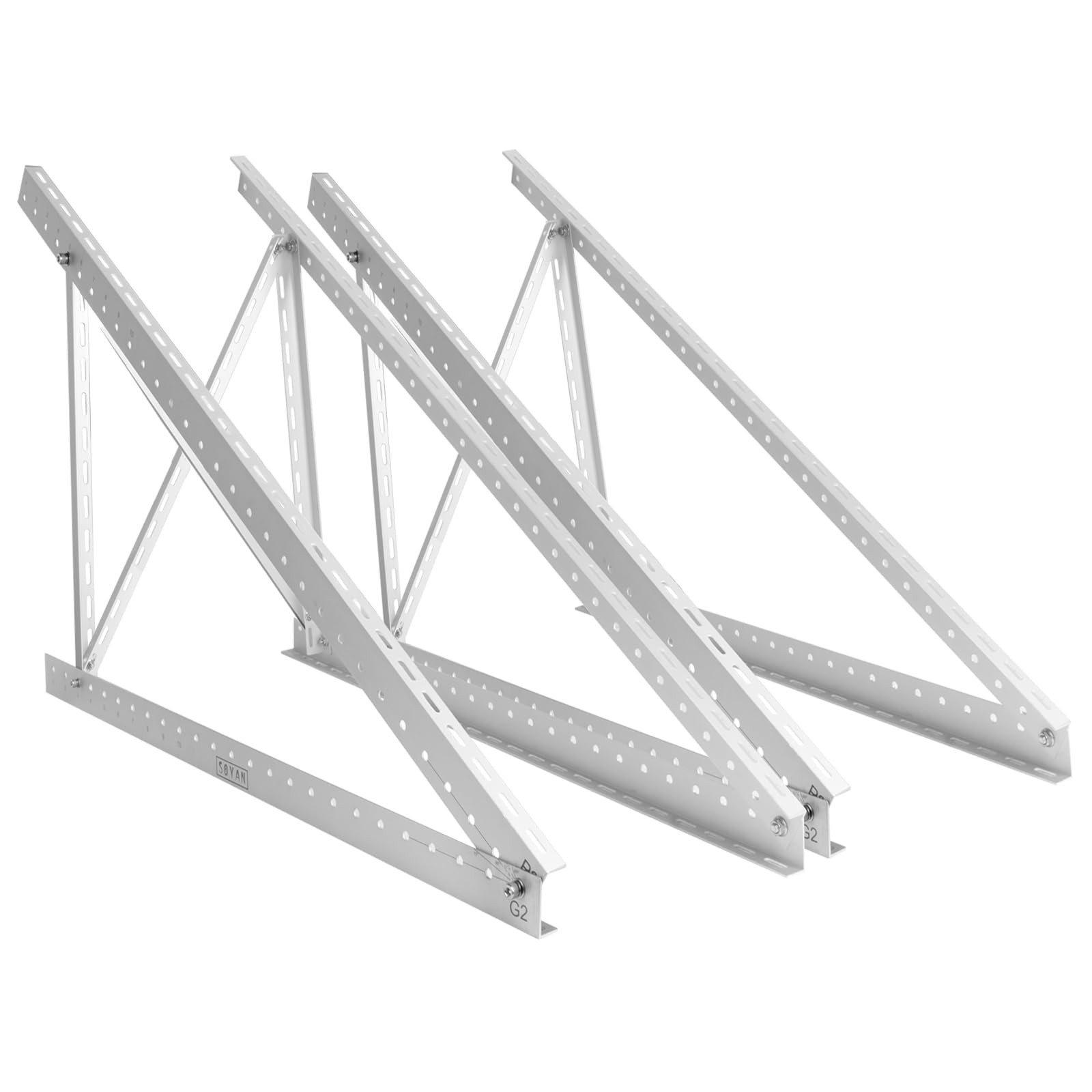 2 Sets 45″ Solar Panel Mount Brackets for 100-400 Watts Solar Panel with Enha…