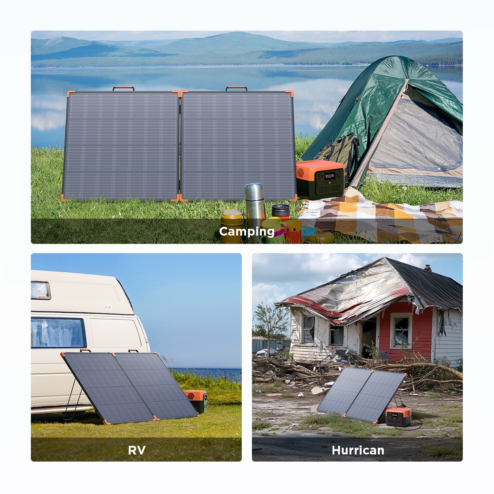ZOUPW 180W Portable N-Type 16BB Solar Panel 25% Efficiency for Power Station RV
