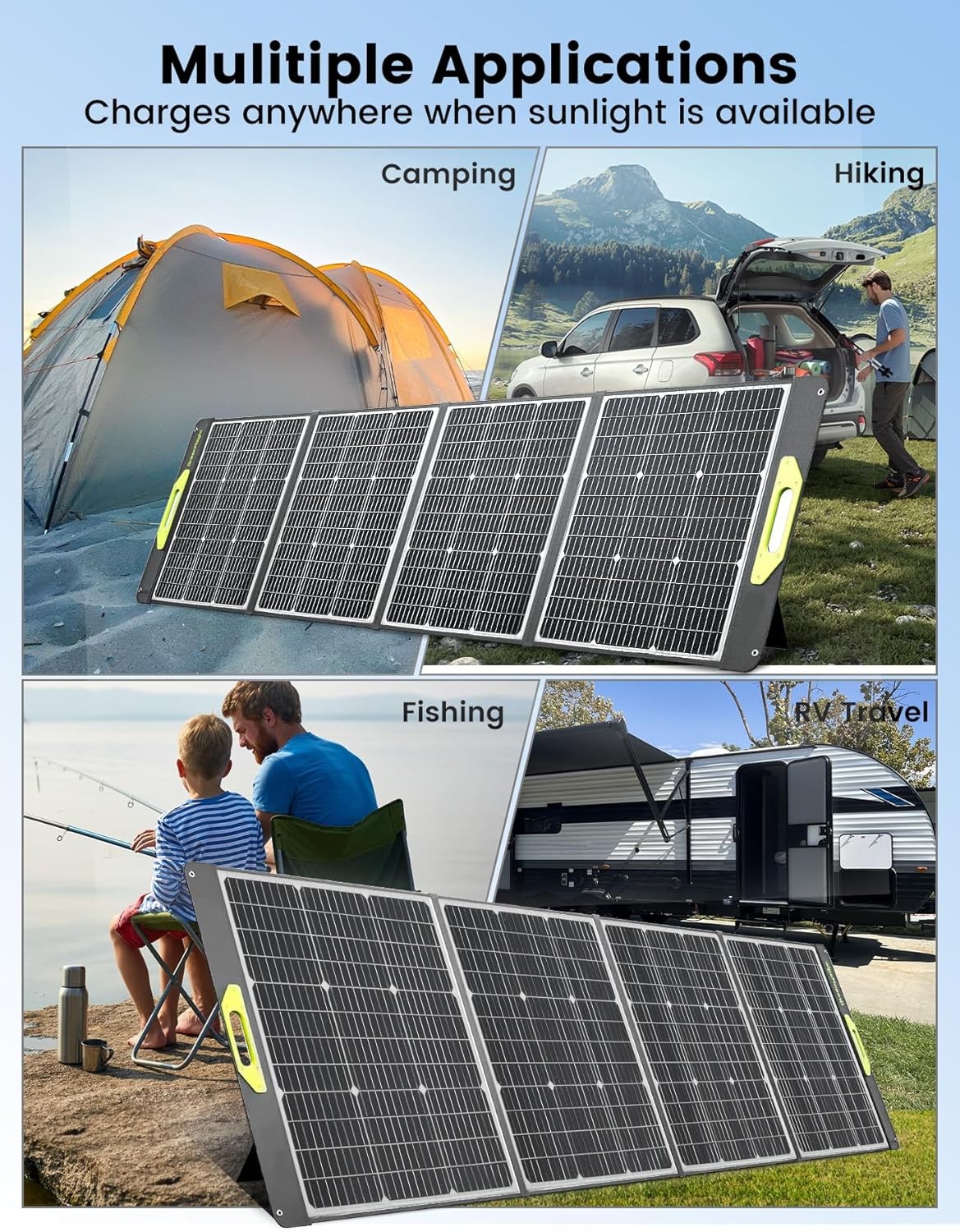 Greenmagic 400W Foldable Solar Panel Portable