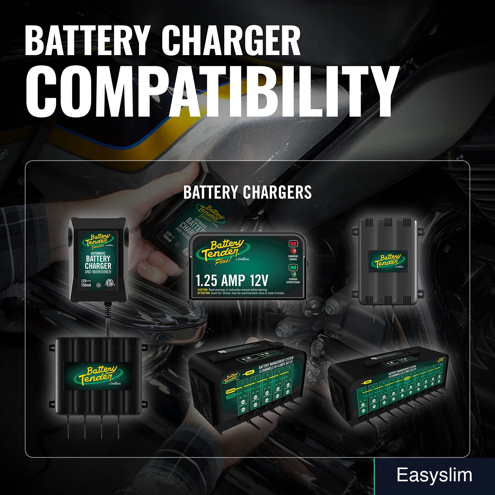 Battery Charger Extension Cable 12 Foot 4 Pack SAE Quick Disconnect Leads