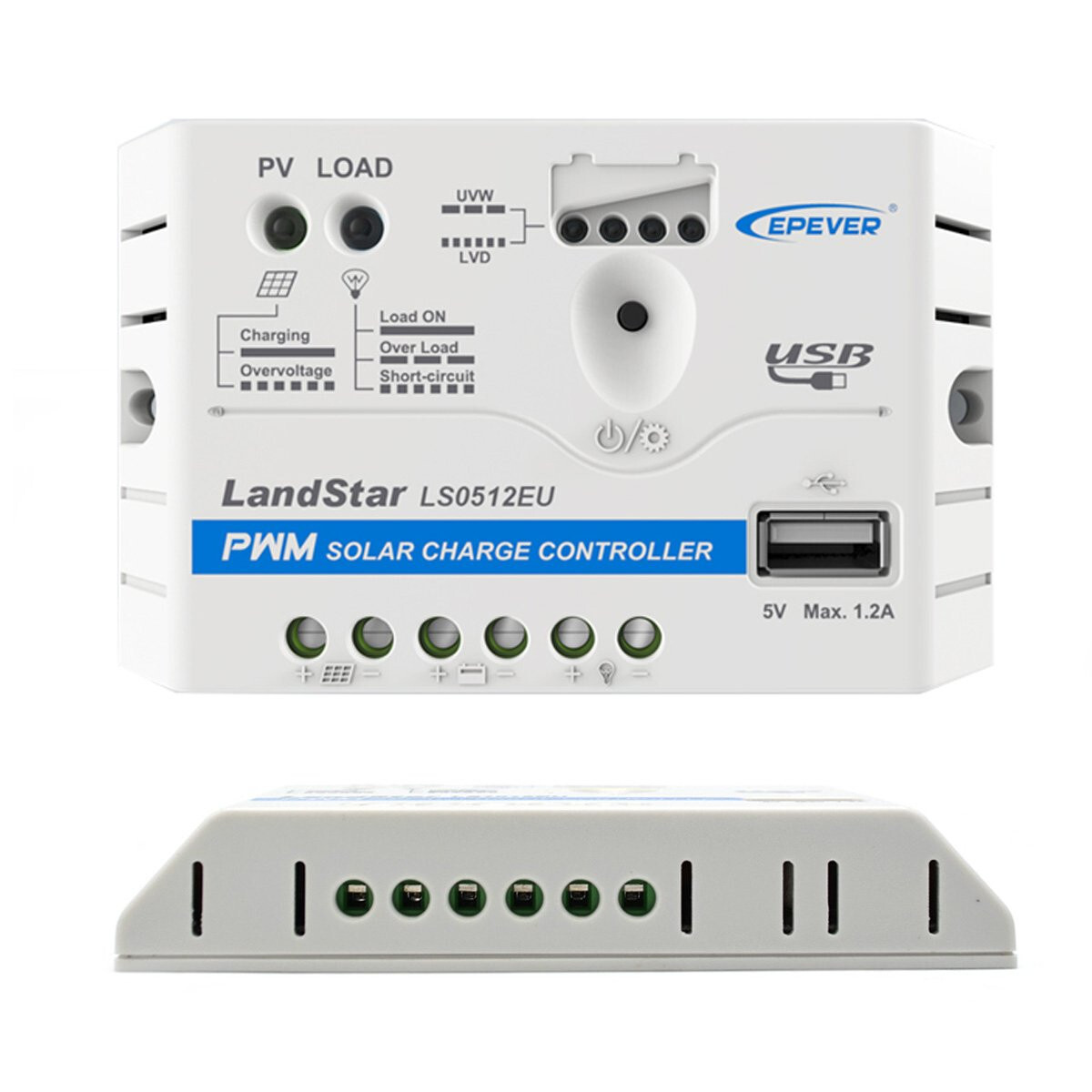 ACOPower 10W 12V Solar Charger Kit, 5A Charge Controller With Alligator Clips