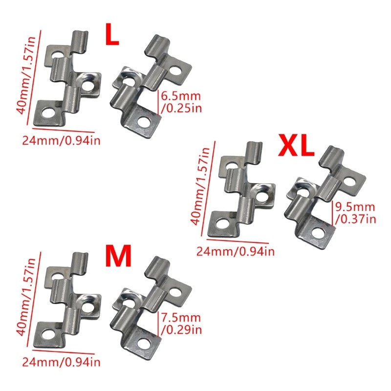 100Pieces Stainlesses Steel Deck Clip Accessory for Indoor Use With Screws