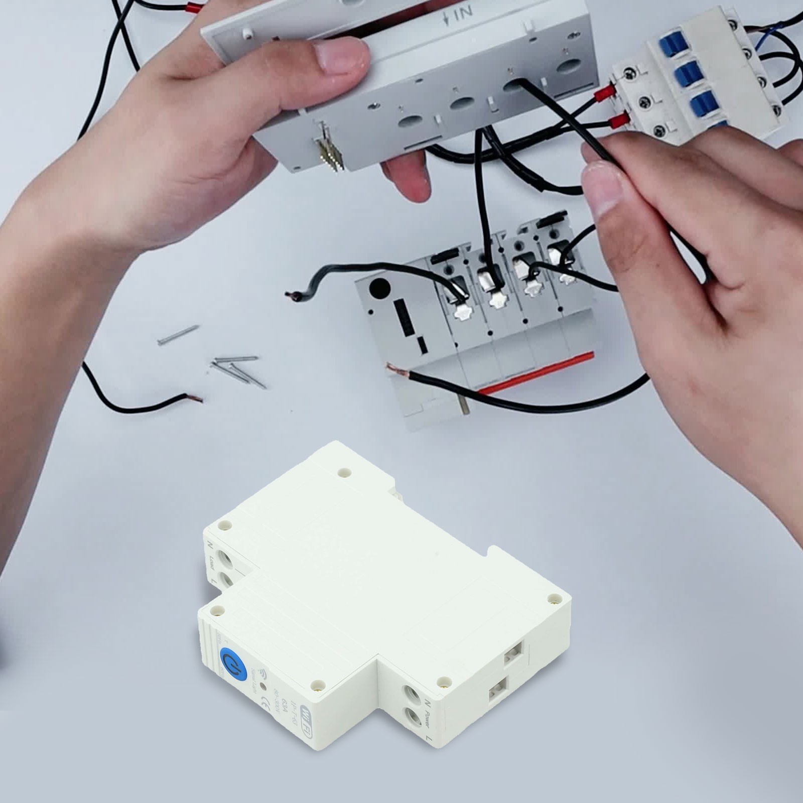 Wifi Enabled 63A Smart Circuit Breaker with Remote Voice Leakage Protection