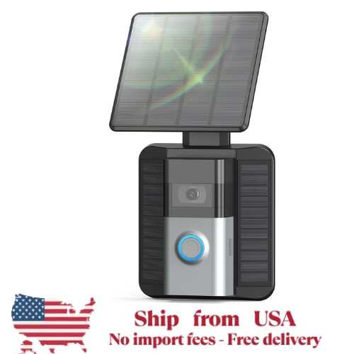 Solar Charger Compatible with Ring Video Doorbell 3/3 Plus/4 Battery Doorbell US