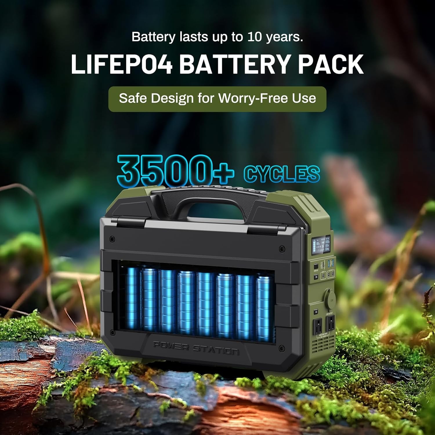 1600W Portable Power Station 1024Wh LiFePO4 Solar Generator 100W USB-C Camping R
