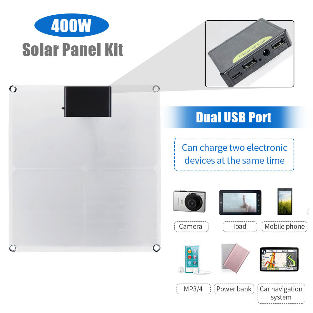 6000W Complete Generator with 400W Solar Panel Power Charger 110V Grid System US