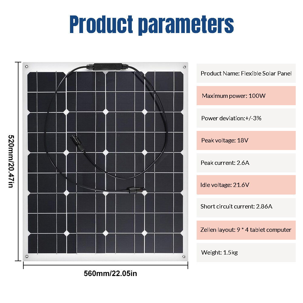 120W Watt Solar Panel 12V Battery Charger Mono PV Home Camping RV Off-Grid Boat