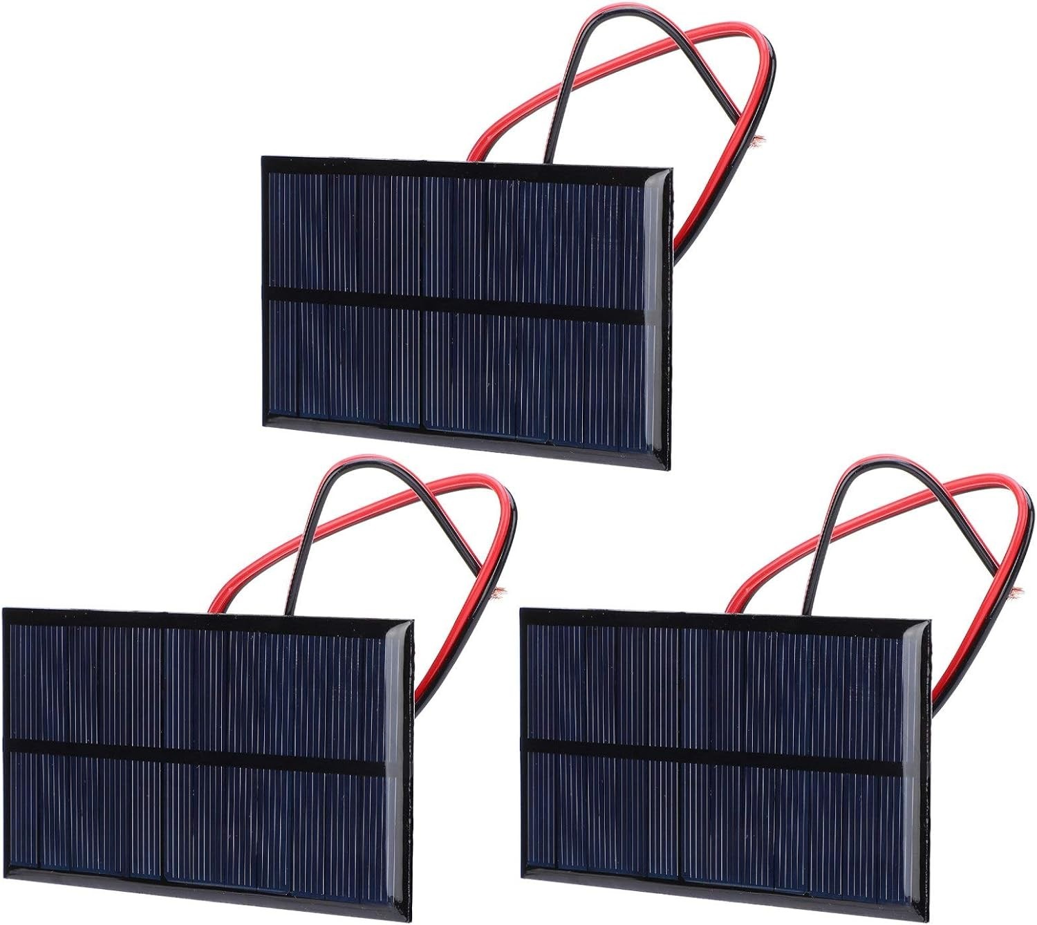 Small Solar Panels, 3 Pcs 6V 1W Polysilicon Solar Cell Charger Module Mini So…