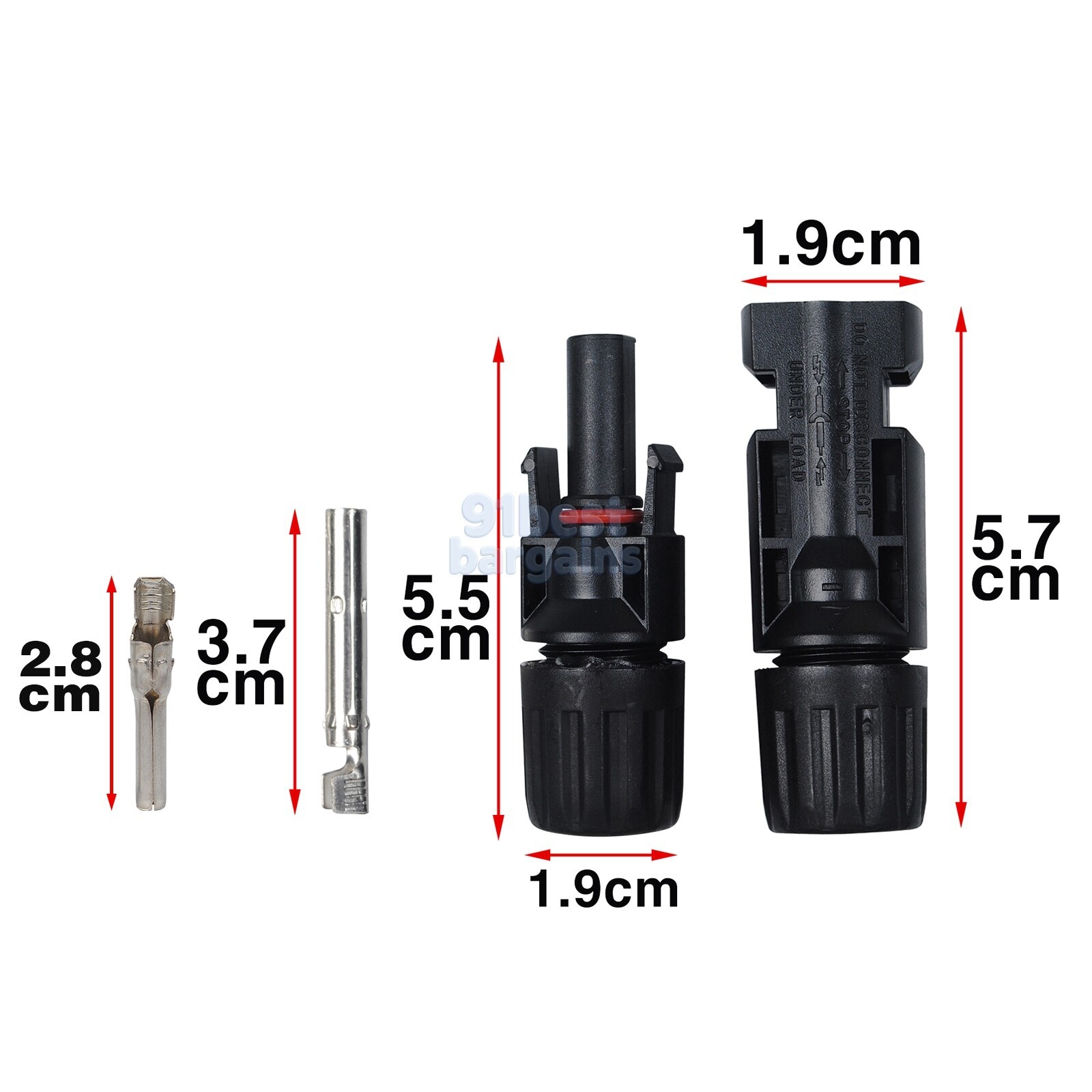 4/8/20 Pairs For MC-4 Connectors Solar Panel 30A Line Plug Socket Male Female