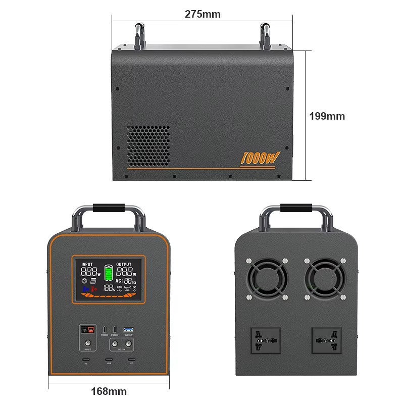 220V Output1000W 496Wh 155000mAh Portable Power Station Solar Generator Power Ba