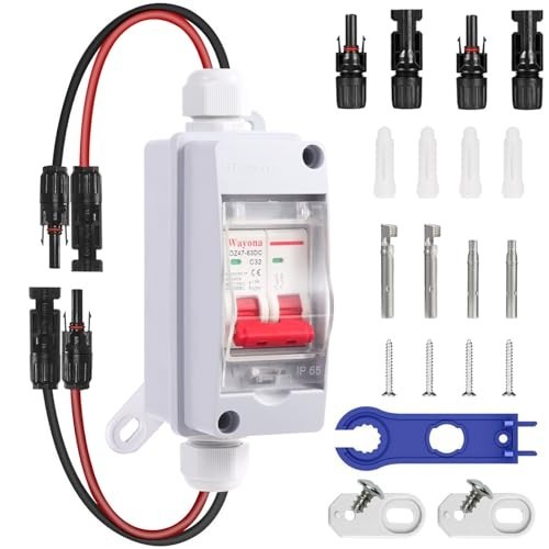 Solar Panel Disconnect Switch 32A 500V DC IP65 Outdoor Circuit Breaker Box