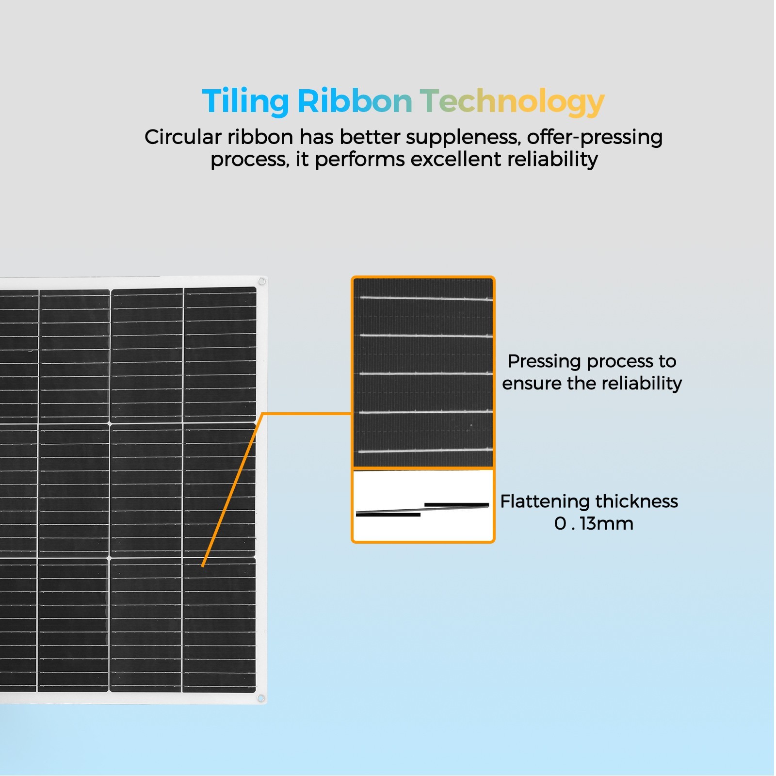 100W Flexible Solar Panel Monocrystalline PV Module For RV Boat Camper Off-Grid
