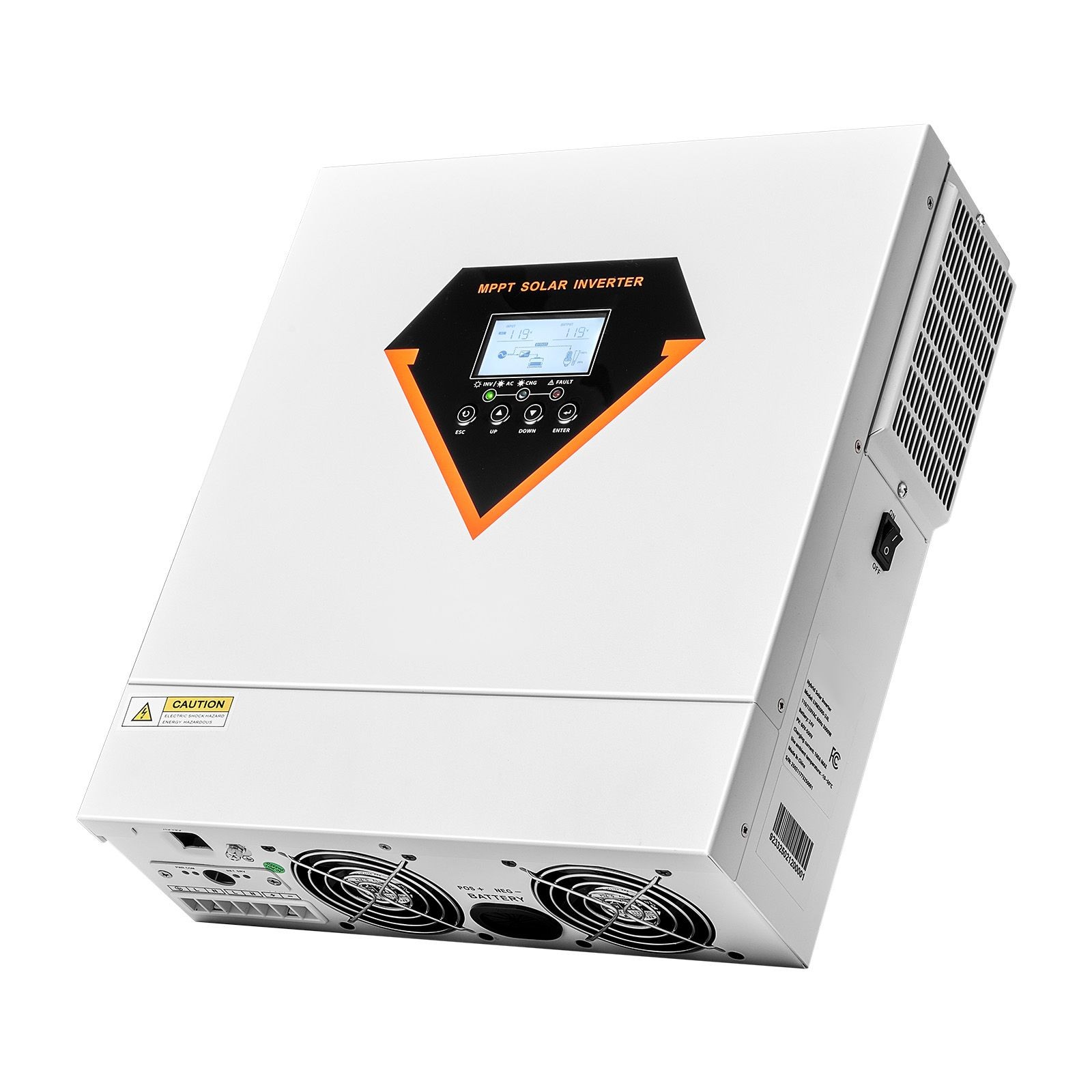 3000W Hybrid Solar Inverter, 24V to 110/ 120V AC, Pure Sine Wave with MPPT
