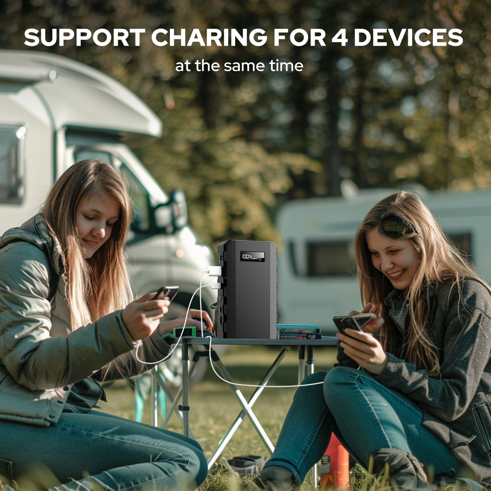 Portable Power Station 88Wh 65W AC Phone Tablet Battery Charger Solar Generator