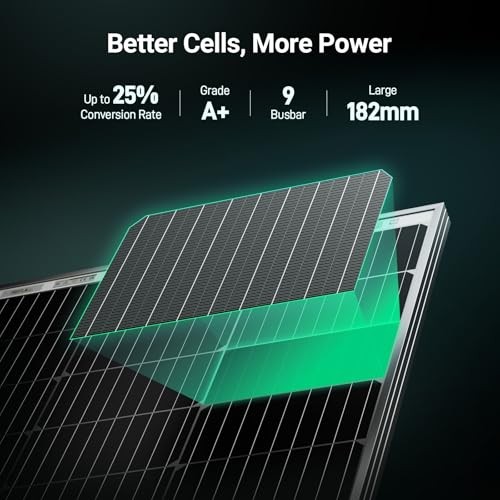 100W 12V Monocrystalline Solar Panel, High Efficiency Module PV Bifacial 2pcs