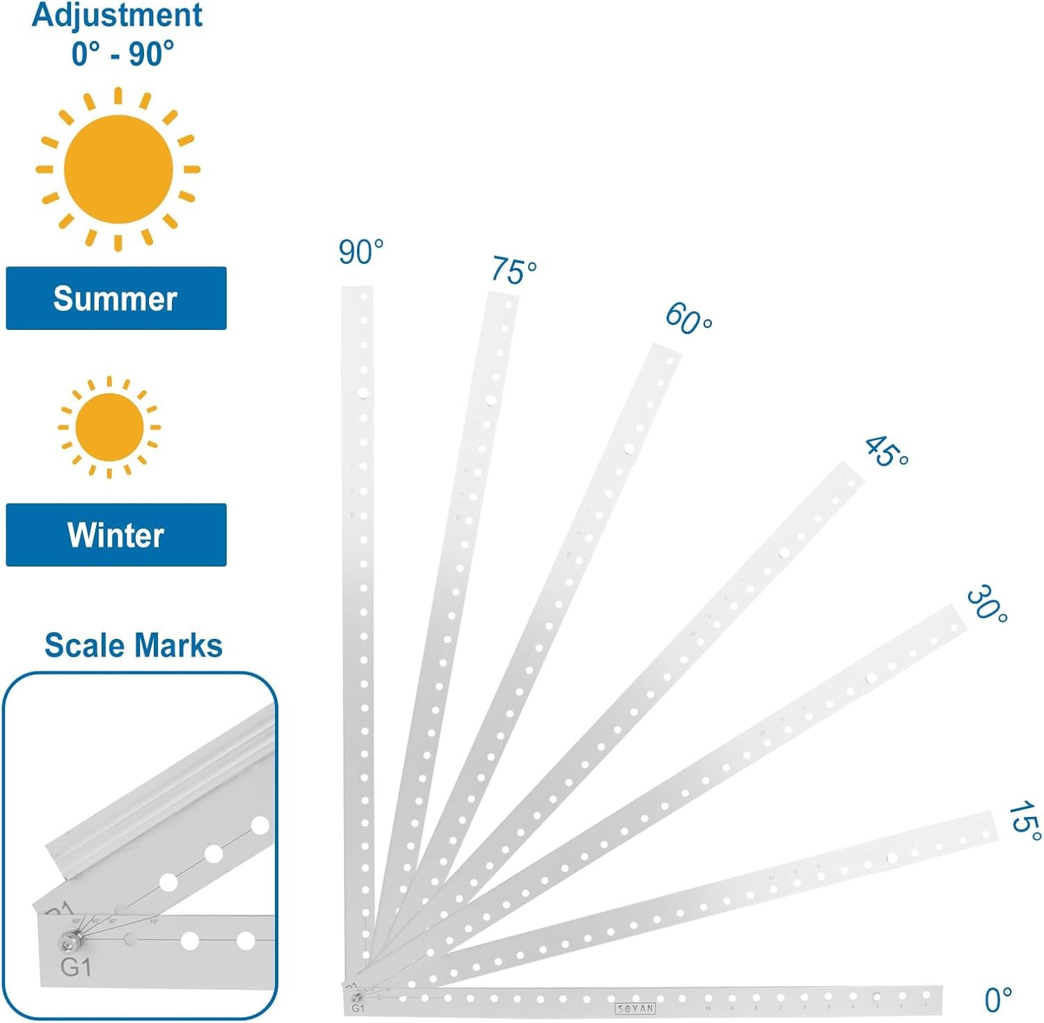 2 Sets 45″ Solar Panel Mount Brackets for 100-400 Watts Solar Panel with Enhance