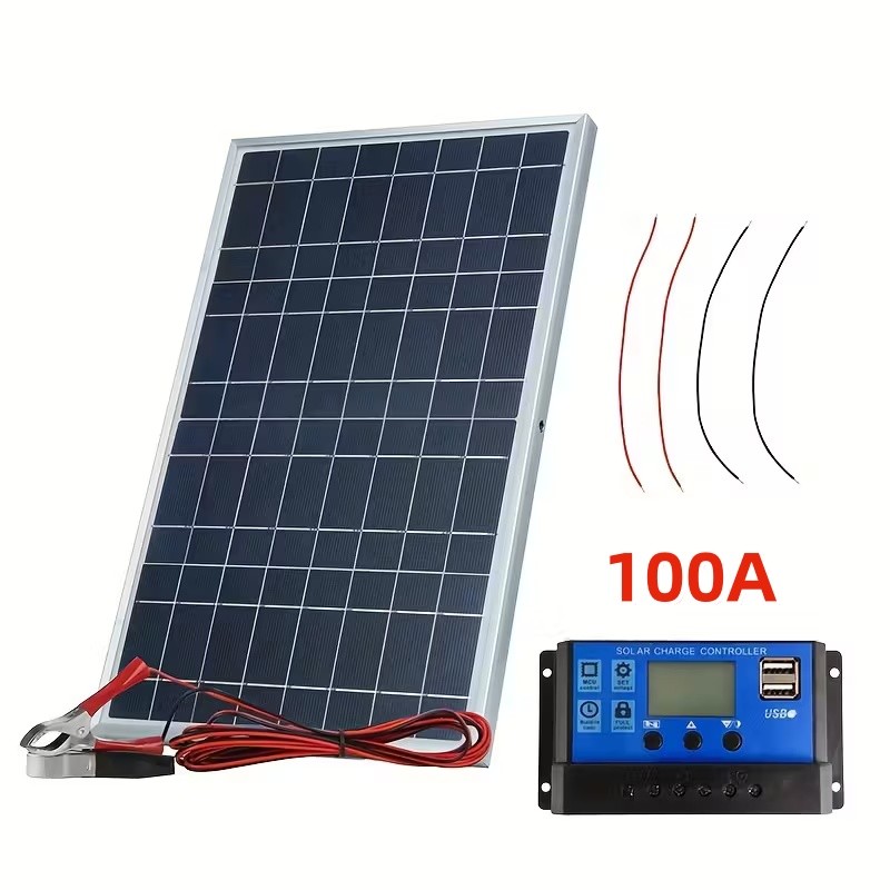 12v 100A Solar Panel Charging Off-Grid RV Camping Home Boat With Controller 20W