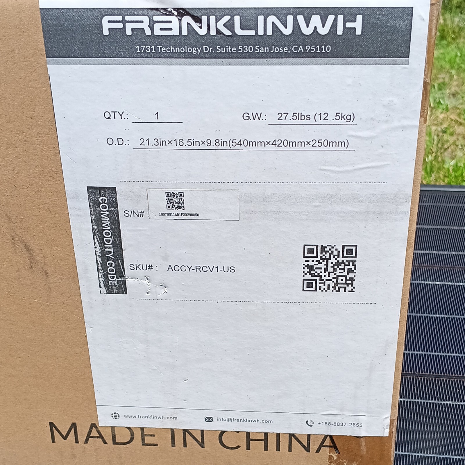 NEW Factory Sealed FranklinWH aPbox ACCY-RCV1-US Smart Solar Junction Box 65A