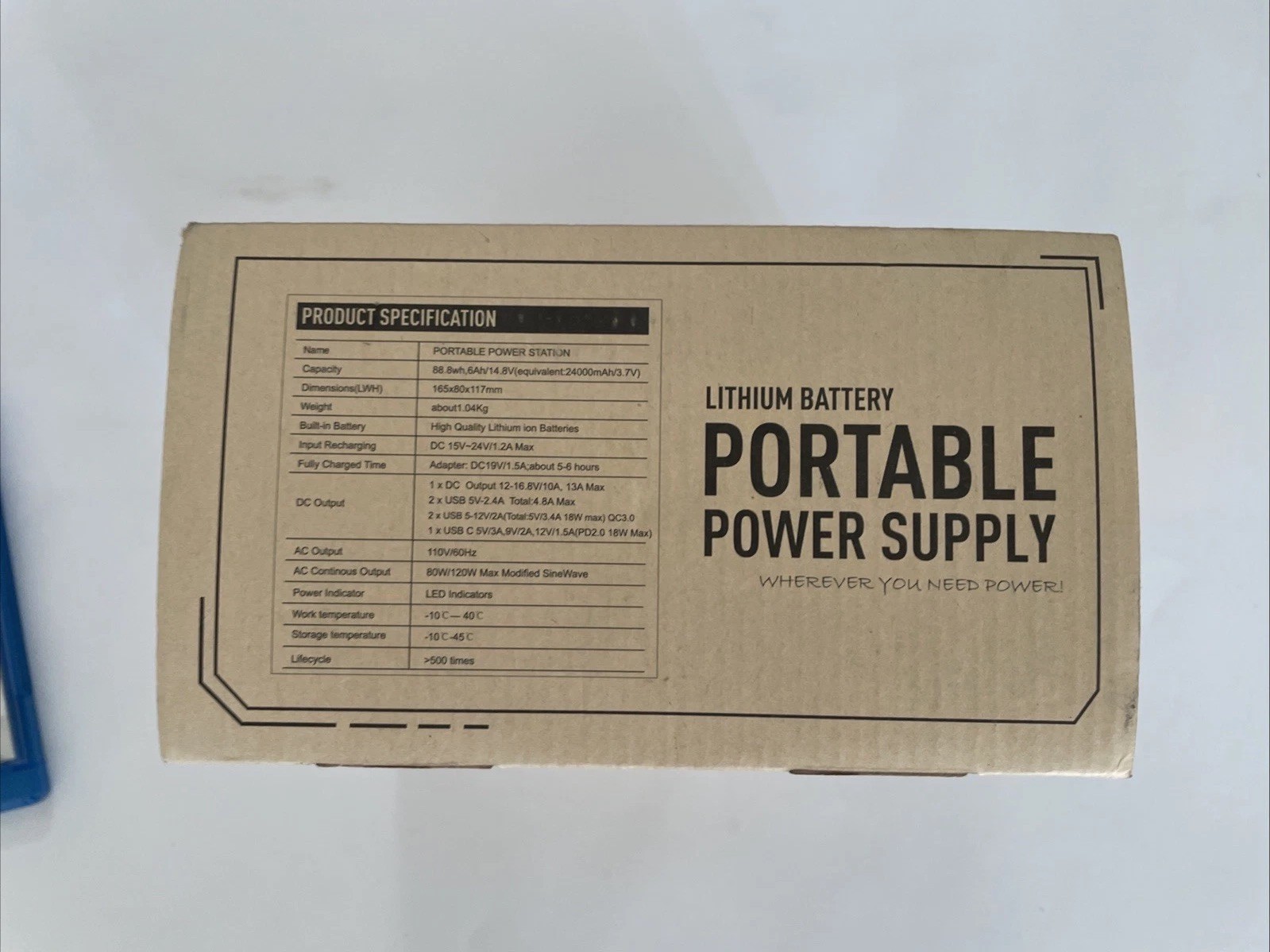 MARBERO Camping Solar Generator 120W Peak Portable Power Station 88Wh Generator