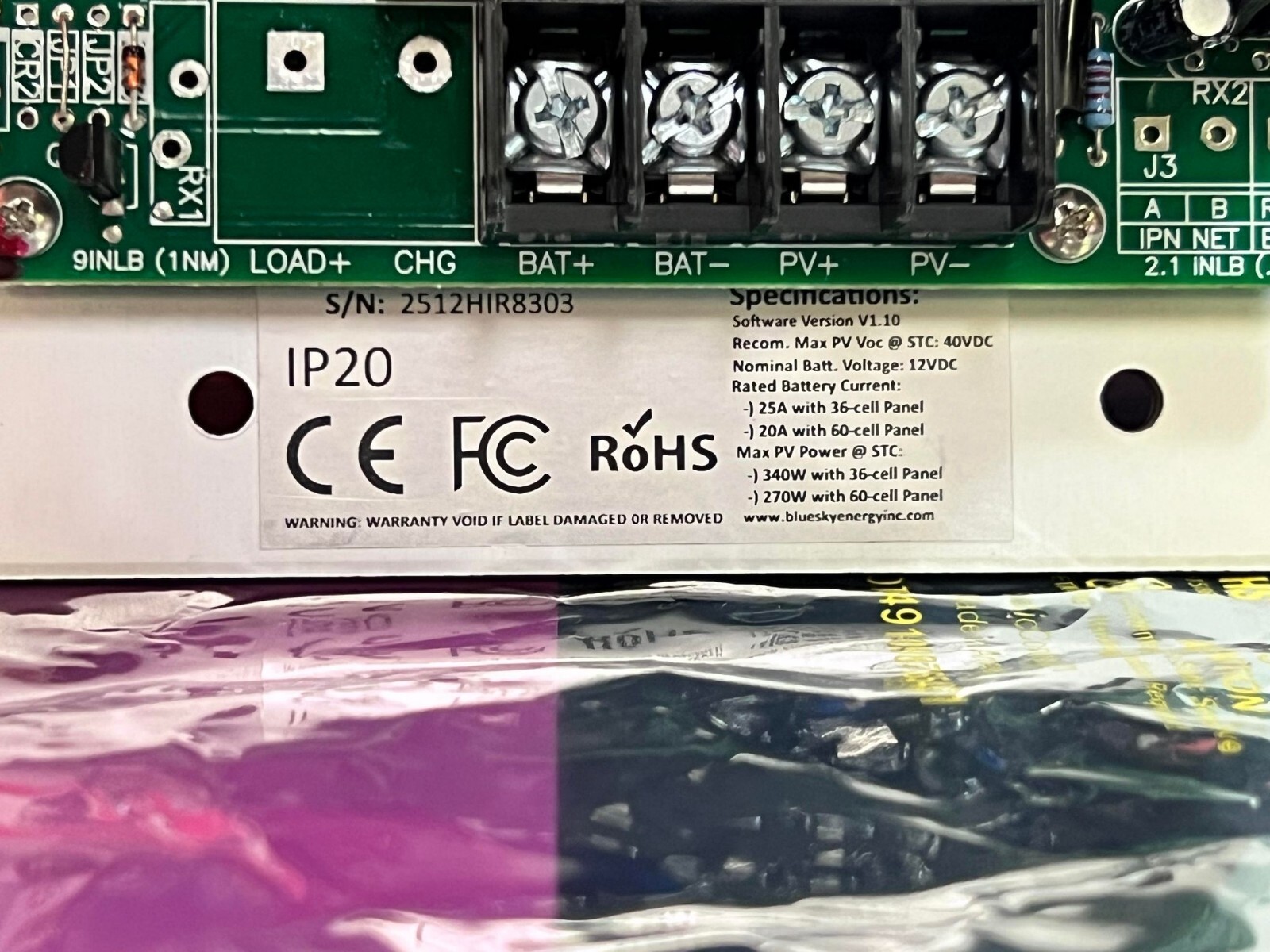 Blue Sky Energy Solar Boost 2512iX-HV MPPT Solar Charge Controller 25 Amp 12 V