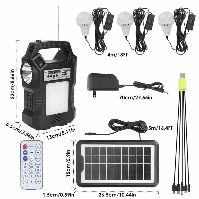 Emergency Power Station Solar Generator Panel Power Bank Outlet Camping Portable