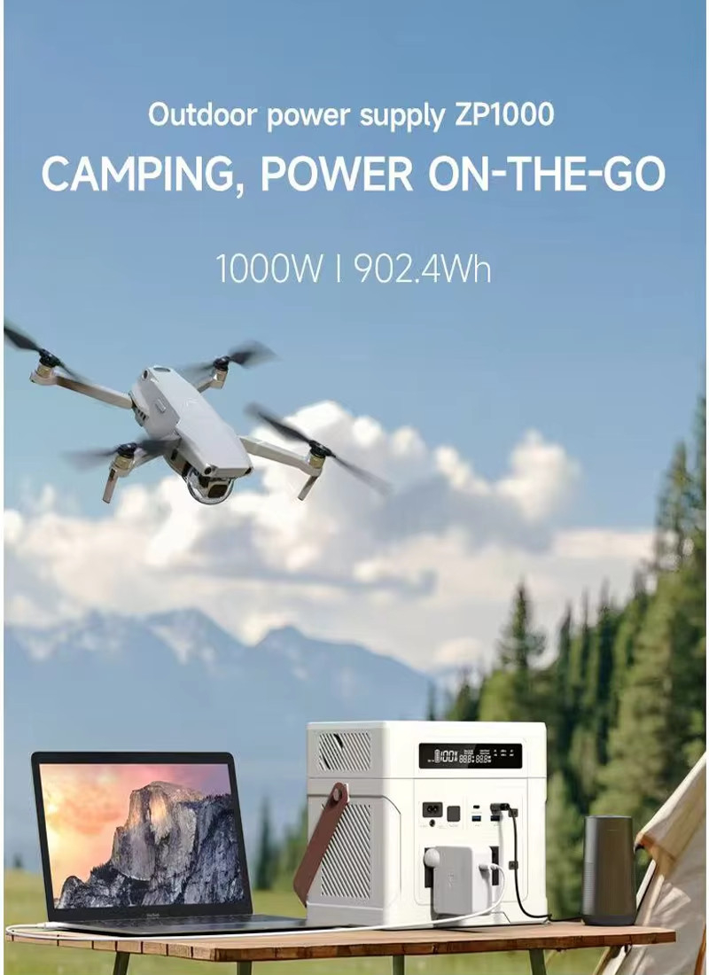 LiFePO4 Portable Power Station 1000W 902WH Mobile Power Supply Solar Generator 5