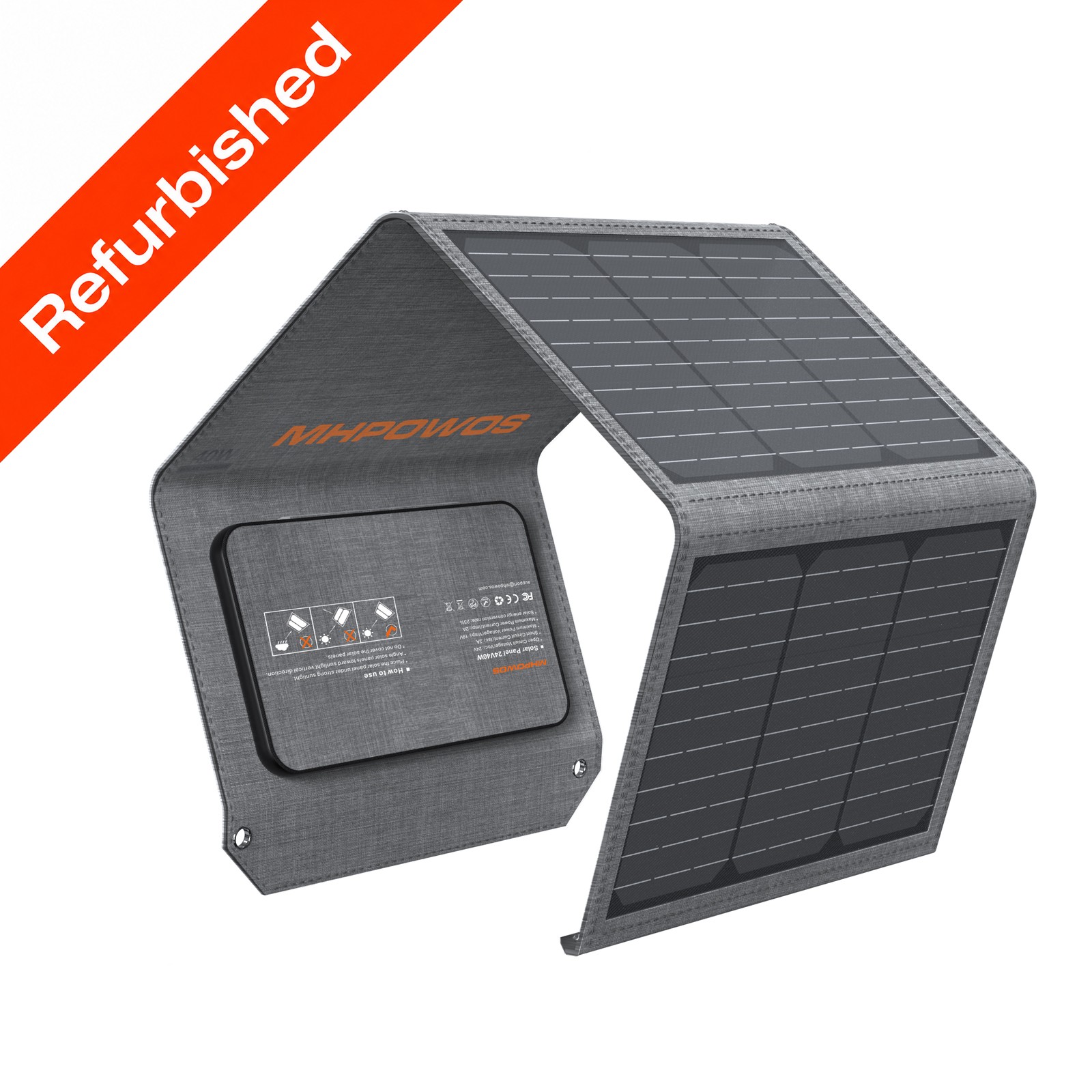 40W 80W Foldable Solar Panel Kit Type-C USB-A Ports for Power Banks Refurbished