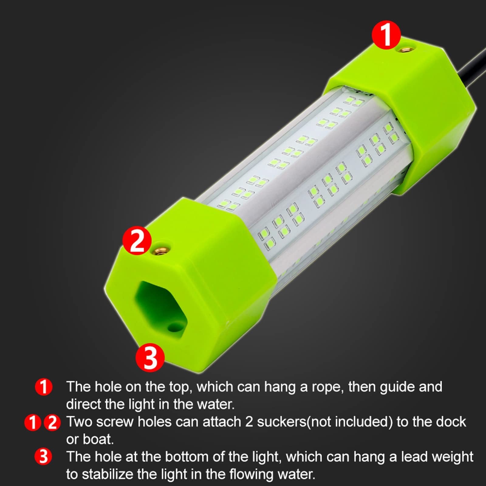70W 130W DC 12V IP68 Waterproof Aluminum High Power Glowing Boat Fish Attract…