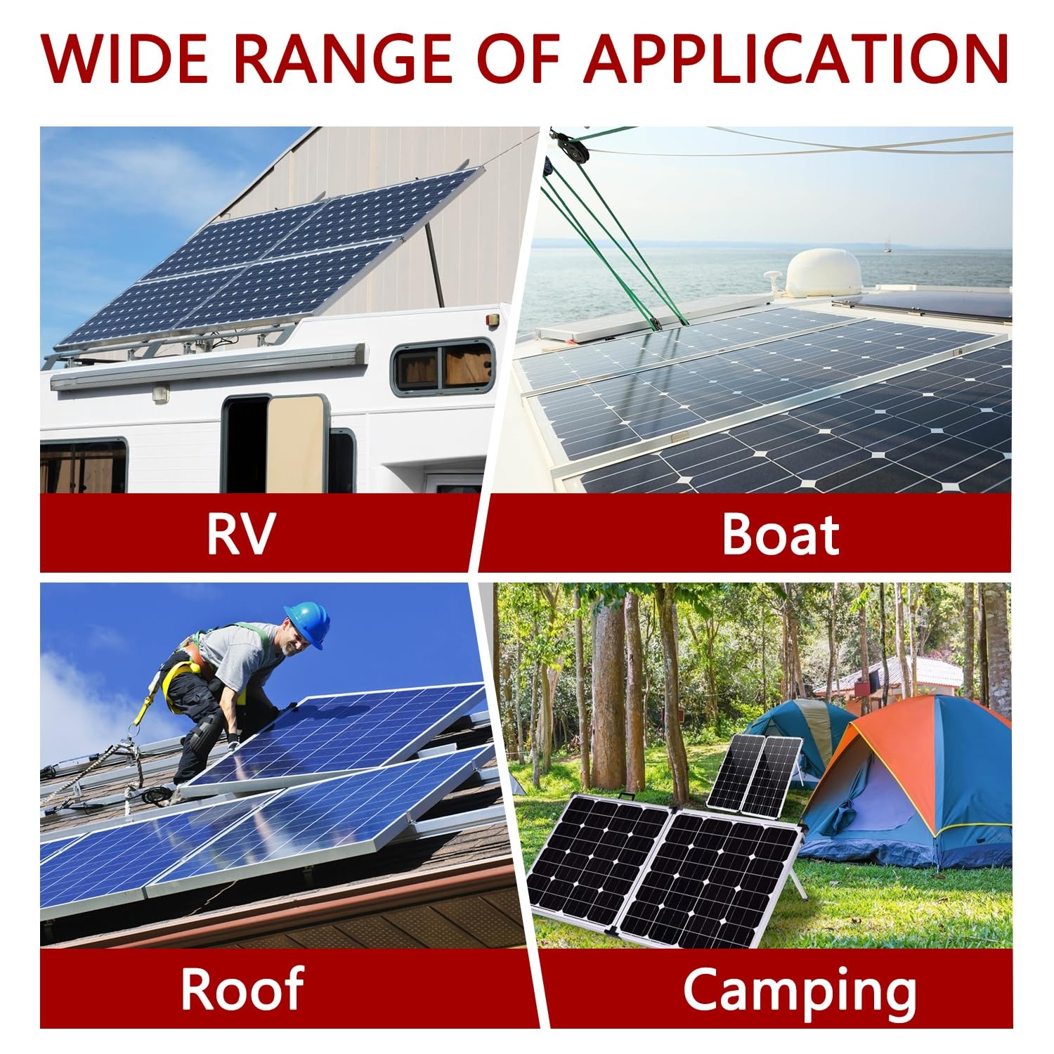 Solar Parallel Connectors for 2 Solar Panels, Tool-Free MC4 Solar Cable Split