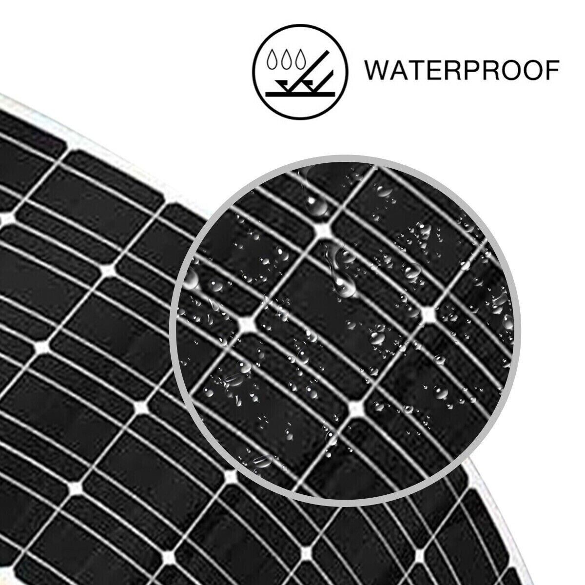 300W Watt Flexible 18V Mono Solar Panel Home RV Rooftop Camping Off-Grid Power