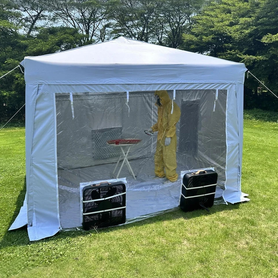 10X10X9FT Waterproof Portable Paint Booth with 2pcs Air Filters & Foldable