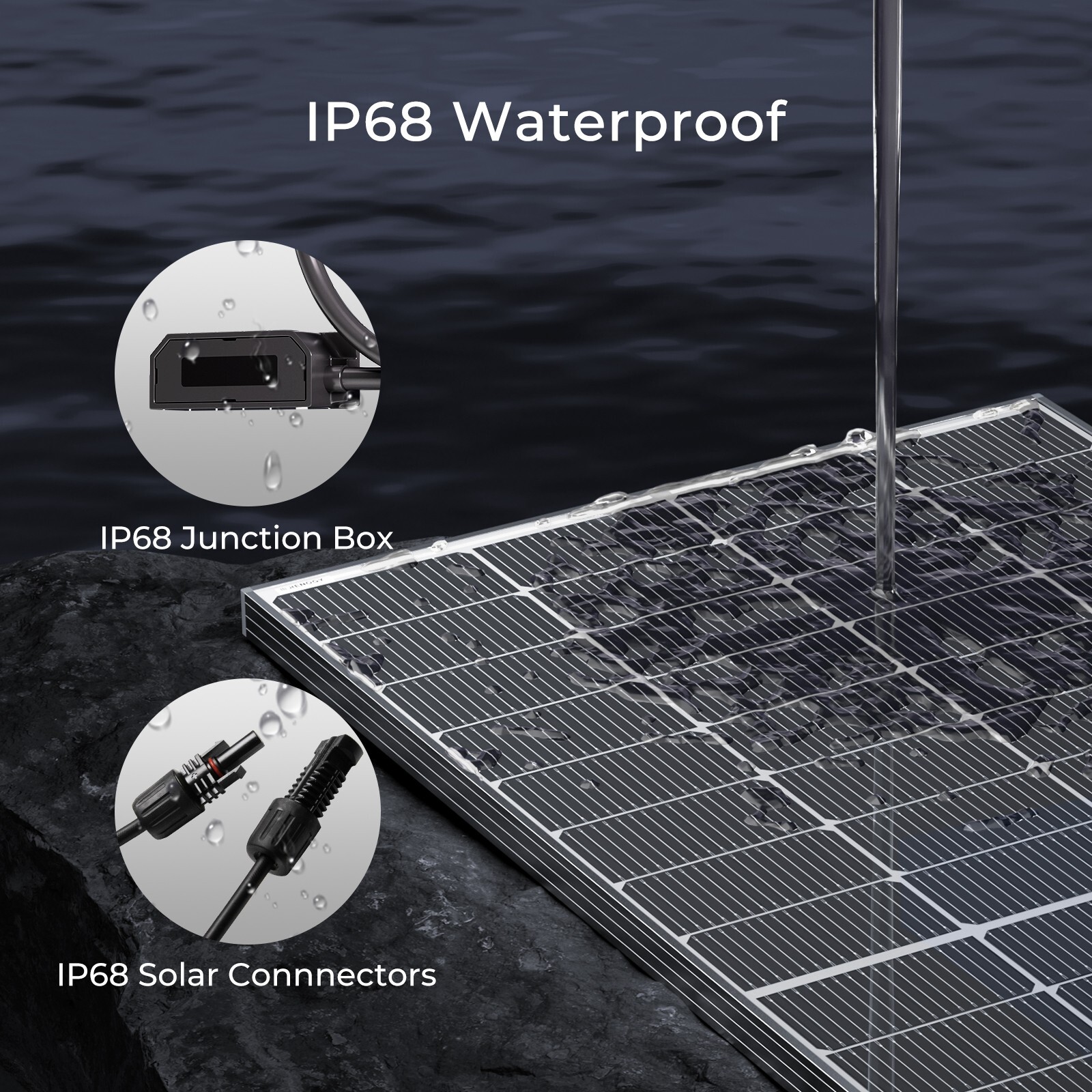 Renogy 250W Bifacial Solar Panel, 12V 16BB N-Type Solar Panel
