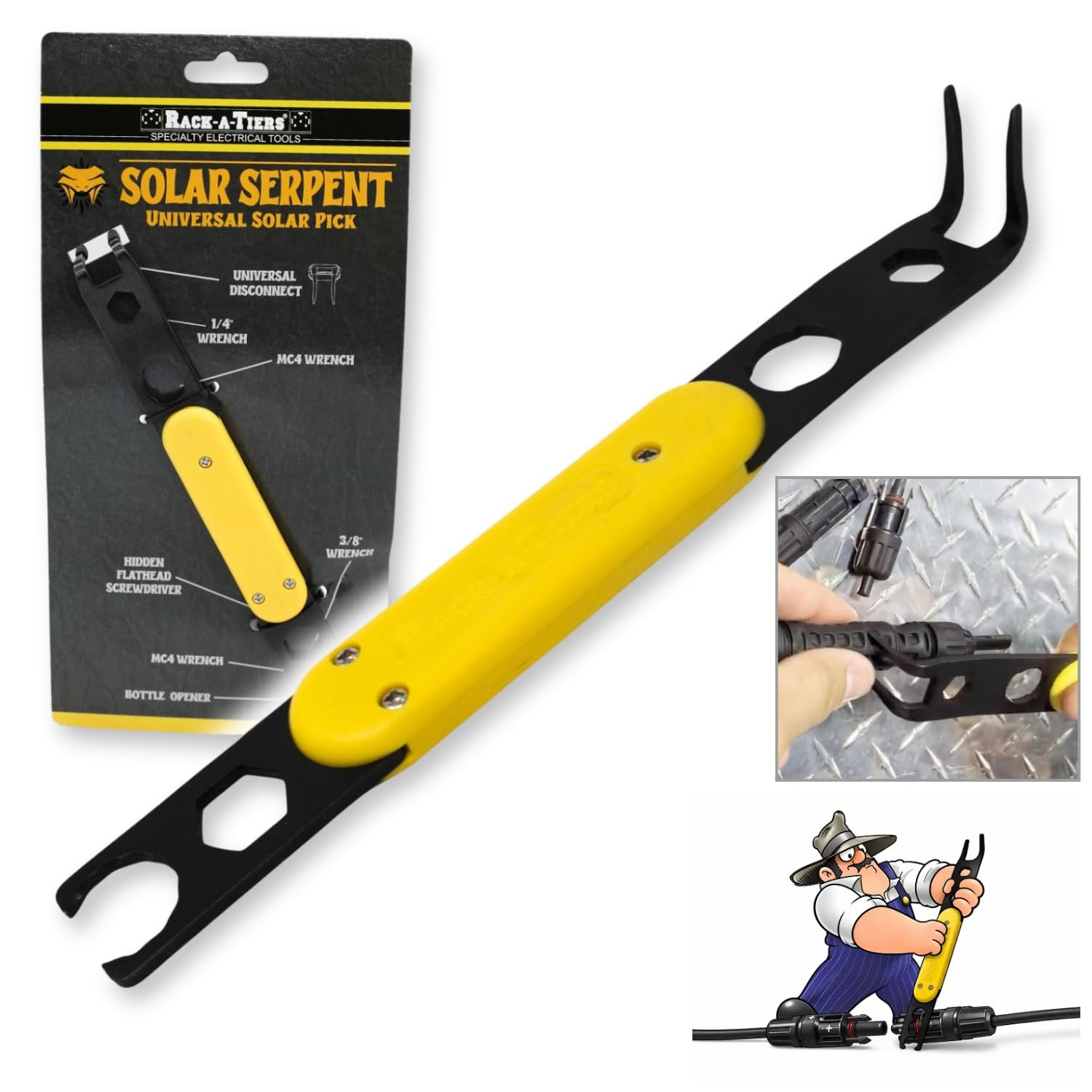 Solar Serpent – 5-In-1 Multipurpose Solar Connector Tool for MC4