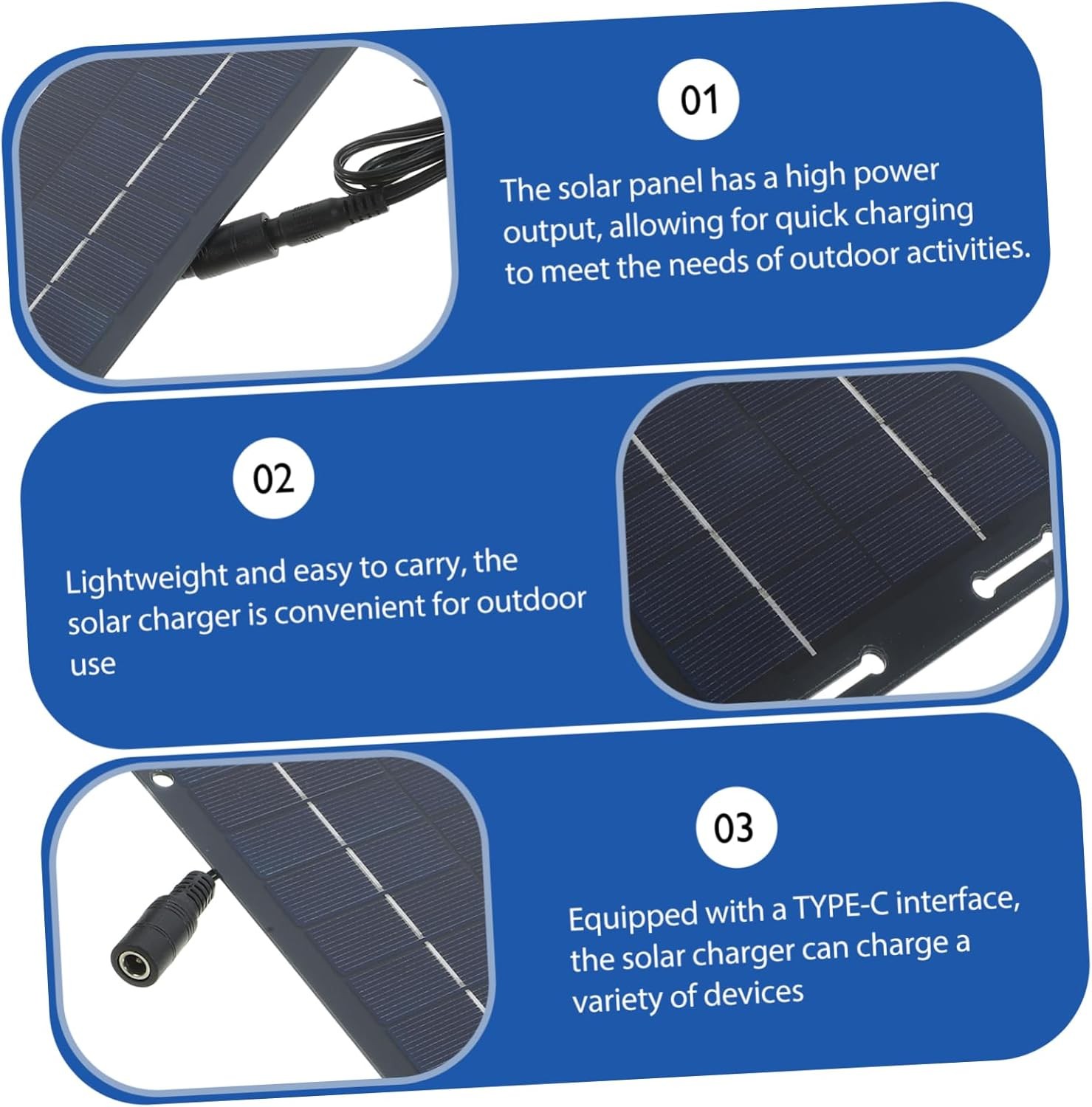 30W Solar Panel 12V Trickle Charger Battery Charger Kit Maintainer Boat Car RV