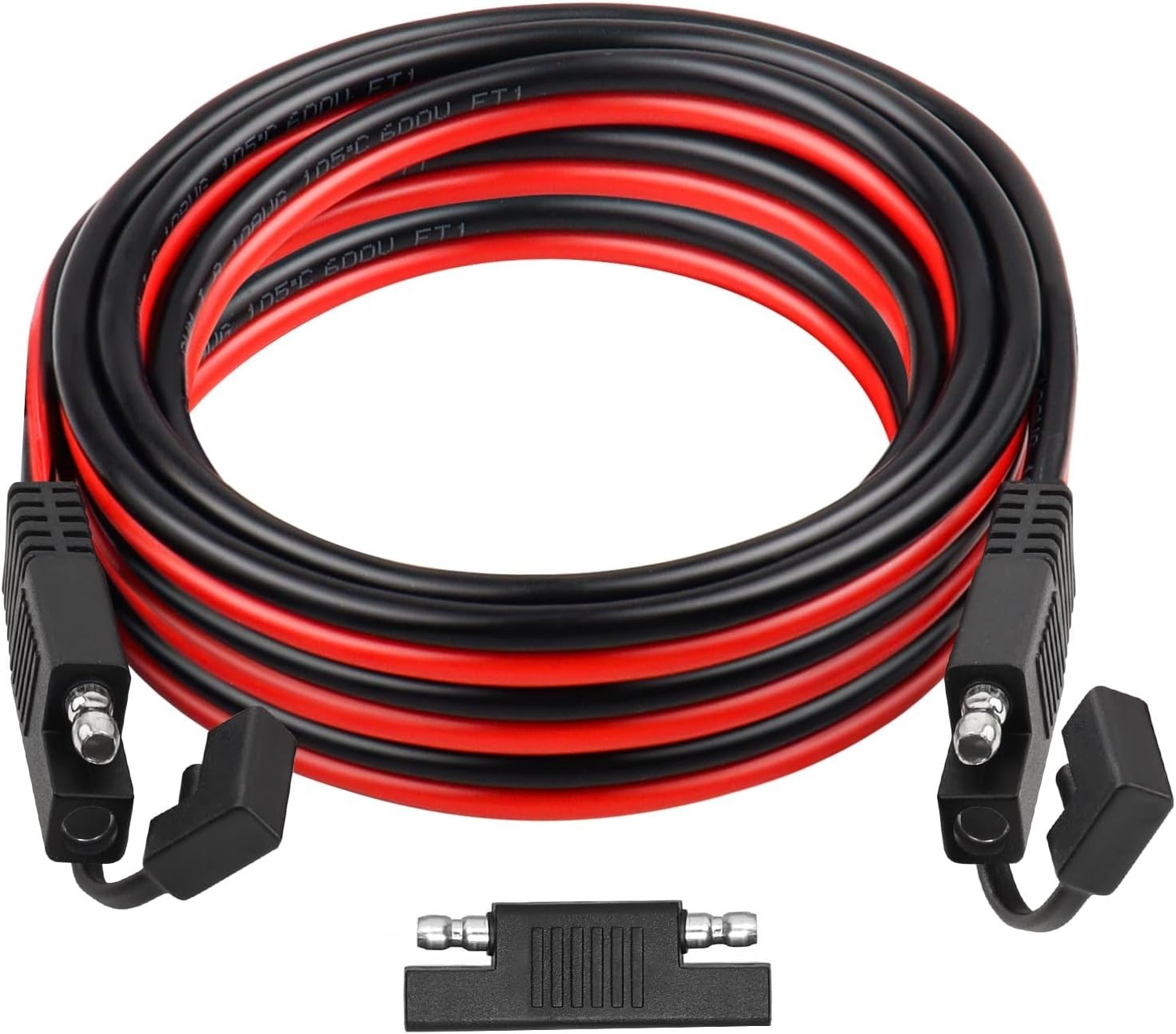 SAE Extension Cable 15Ft 10AWG Tinned Copper Marine RV Solar Battery Power Wire