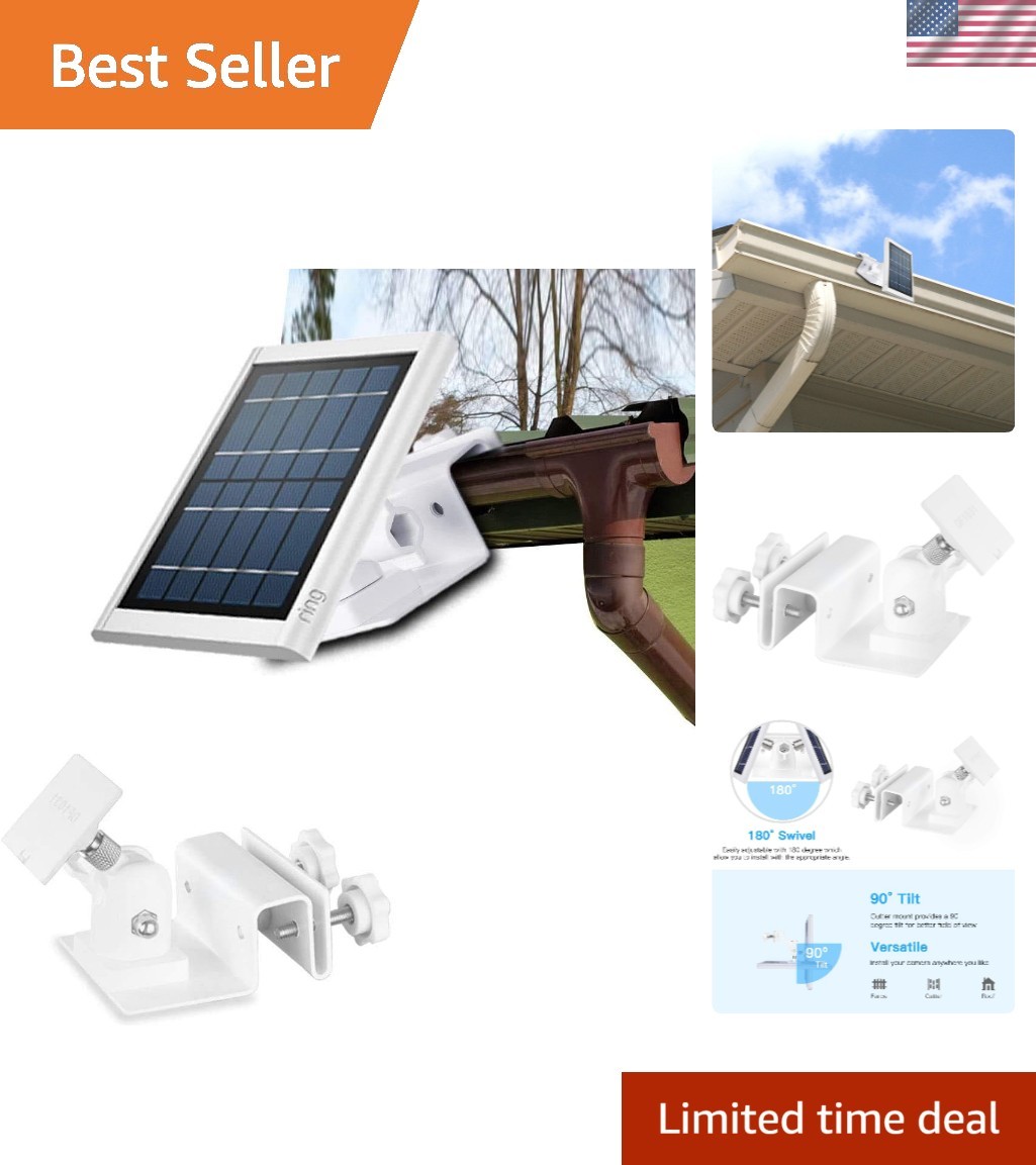 Universal Gutter Mount for Ring Solar Panels – Easy Install & Weather Resistant