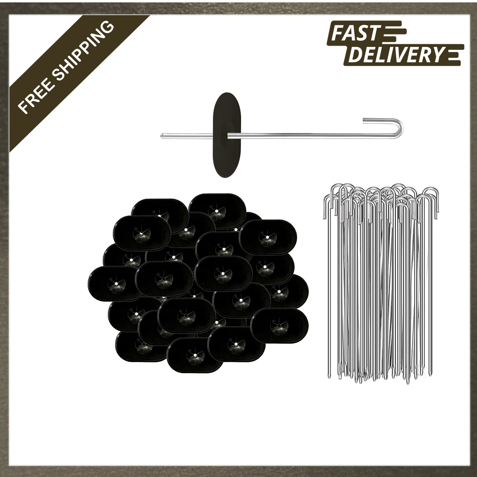 Solar Panel Bird Mesh Clips Aluminum J-Hook and Washer 50 Sets No Drill Critter