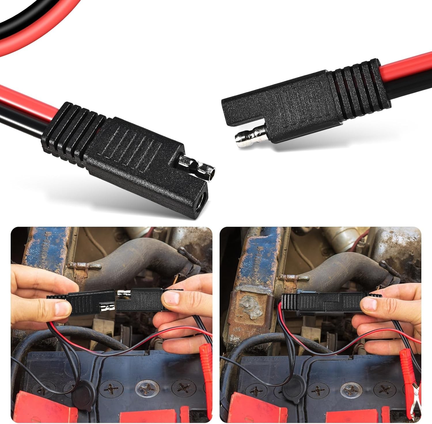 5 PCS 12AWG 1FT SAE Connector Quick Disconnect Extension Cable